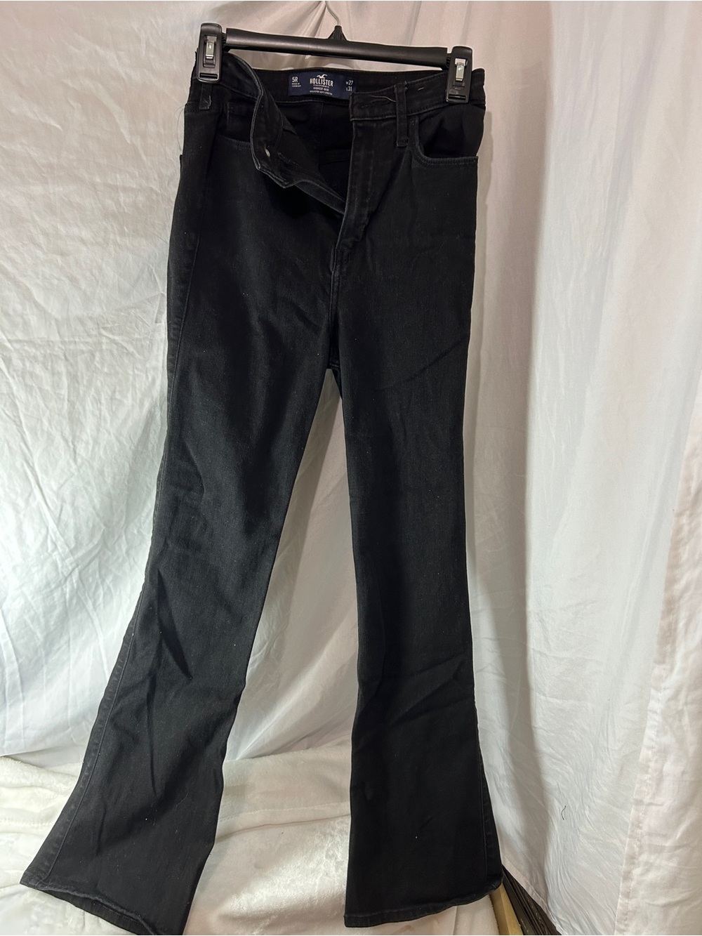 Hollister Black Highest-Rise Flare Jeans